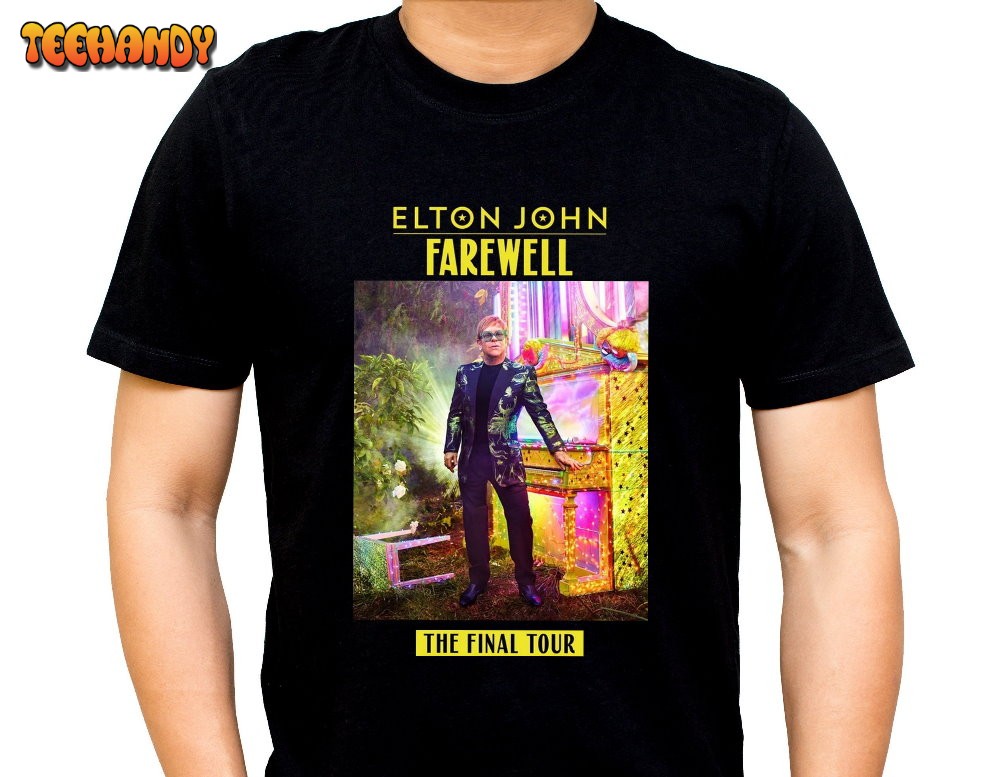 Elton John Farewel Tour T Shirt, Vintage Elton John Shirt, World Tour Shirt