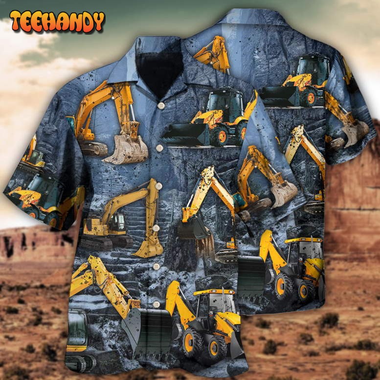 Excavator Strong Power Hawaiian Shirt