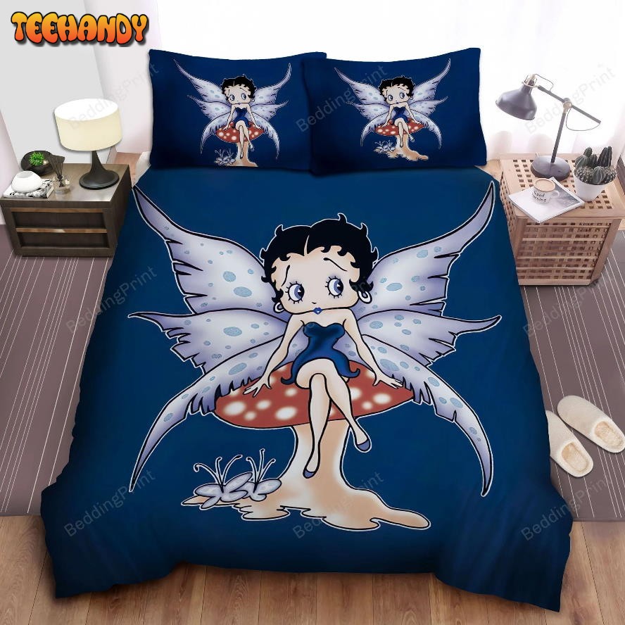 Fairy Betty Boop Sitting On Mushroom Bedding Sets