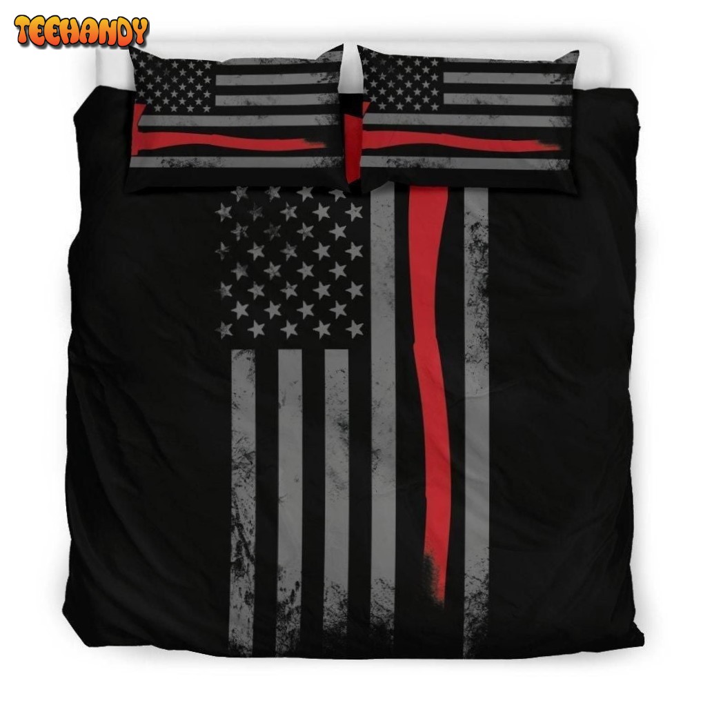 Firefighter American Flag Bedding Sets