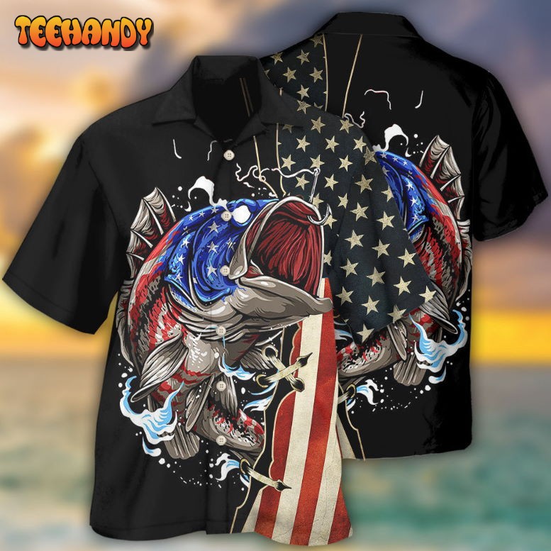 Fishing Independence Day Hawaiian Shirt