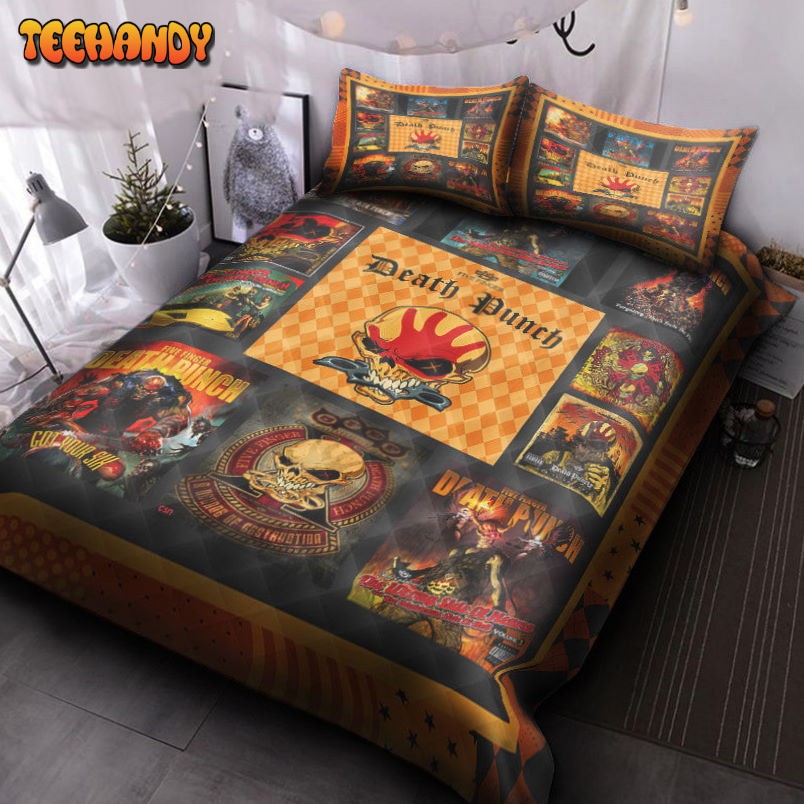 Five Finger Death Punch Album Collections Quilt Bedding Sets