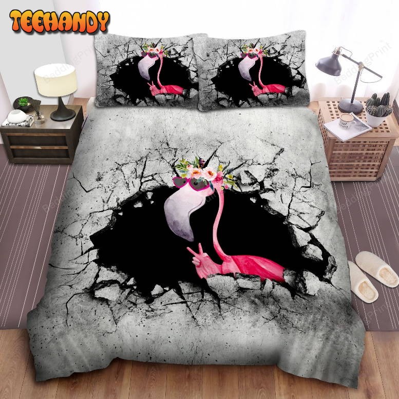 Flamingo From The Broken Wall Duvet Cover Bedding Sets