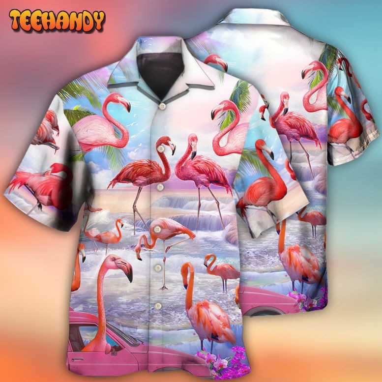 Flamingo In The Paradise Cool Style Hawaiian Shirt