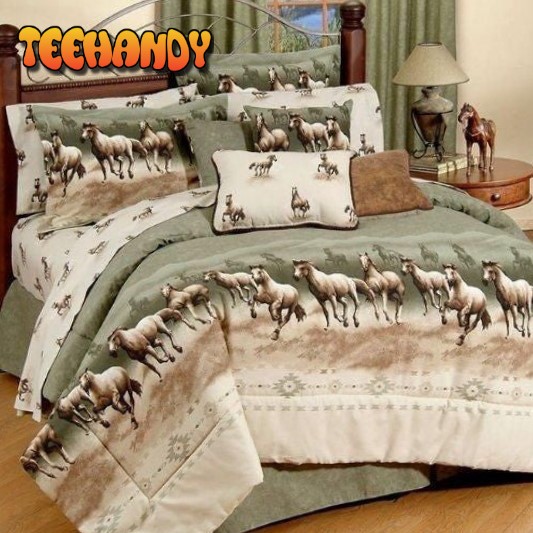 Flock Of Wild Horses Bedding Set