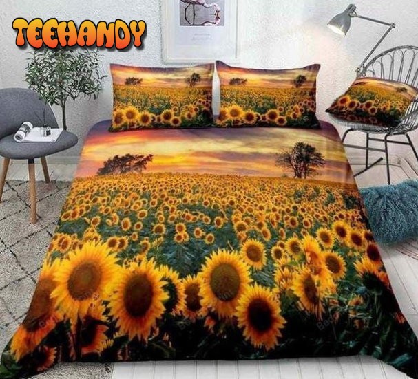 Floral Field Landscape Sunflower Bedding Set