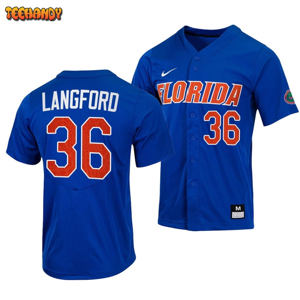 Florida Gators Wyatt Langford College Baseball Jersey Royal