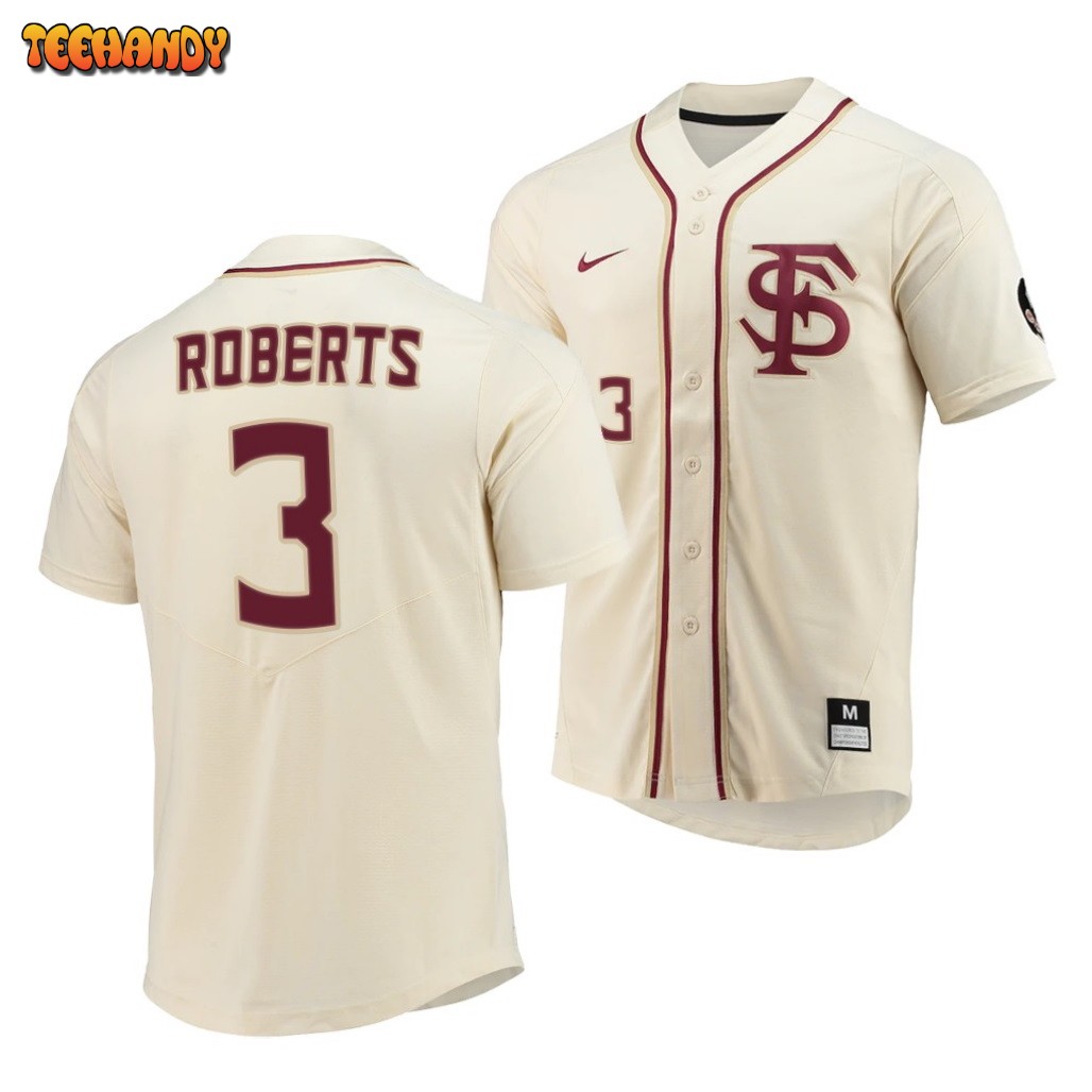 Florida State Seminoles Brett Roberts Elite College Baseball Jersey Natural