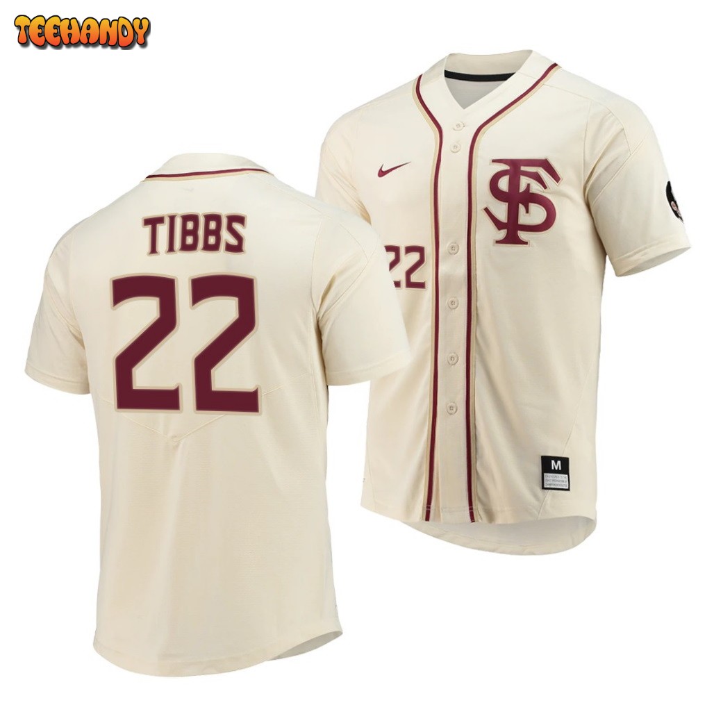 Florida State Seminoles James Tibbs Elite College Baseball Jersey Natural