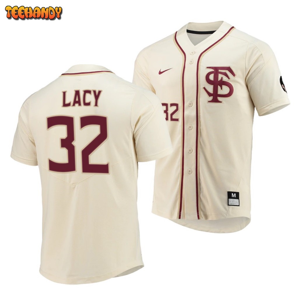 Florida State Seminoles Logan Lacy Elite College Baseball Jersey Natural