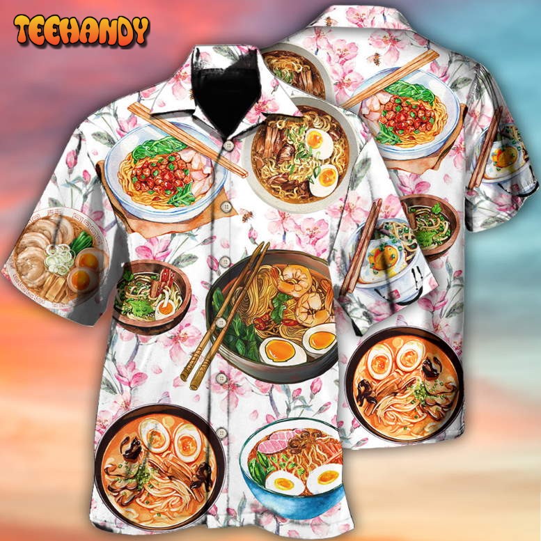 Food Ramen Delicious Floral Style Hawaiian Shirt