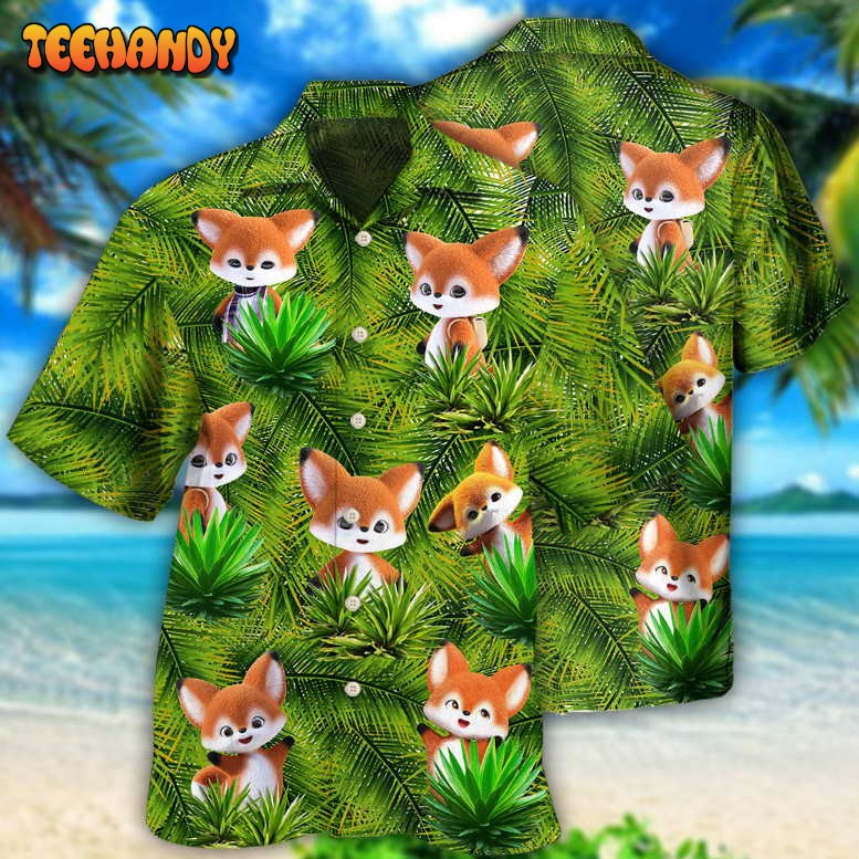 Fox In 3D Animator Fox Hawaiian Shirt