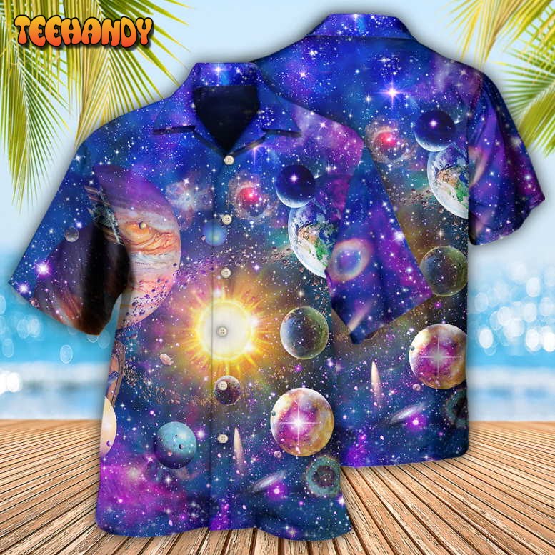 Galaxy Astronomy Galaxy Colorful Solar Hawaiian Shirt