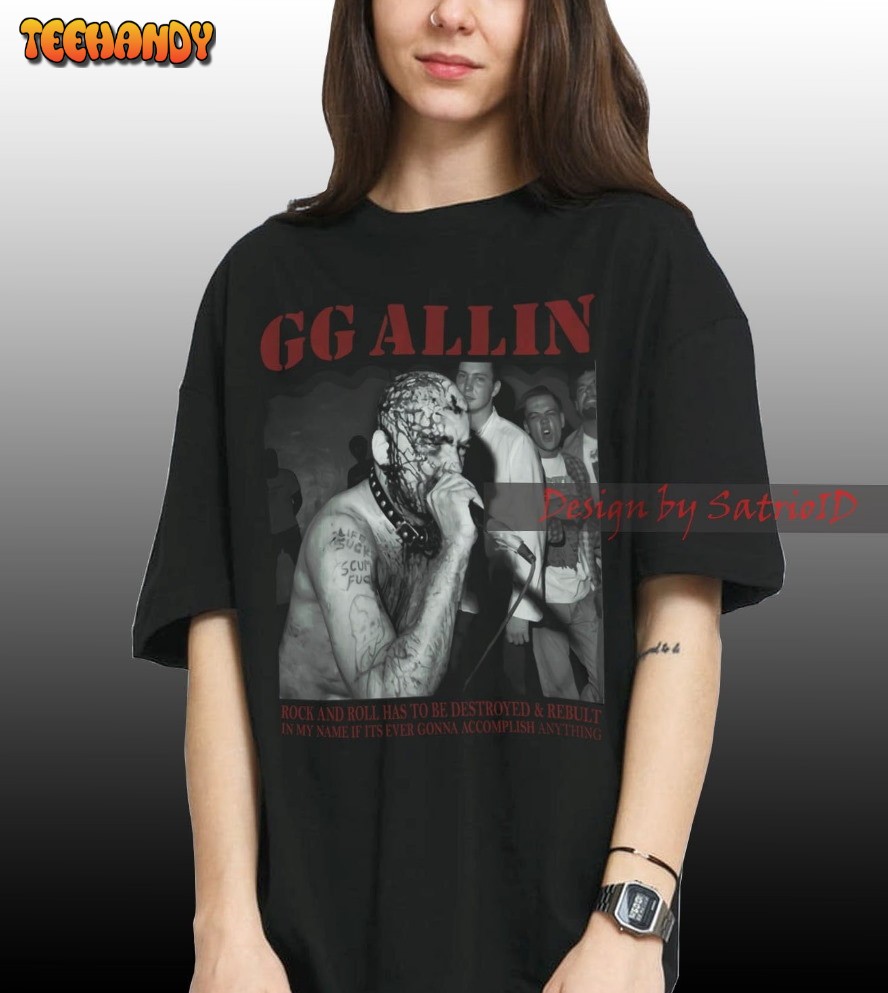 GG Allin T Shirt, Rock & Roll T-Shirt, GG Allin Singer Punk T-Shirt