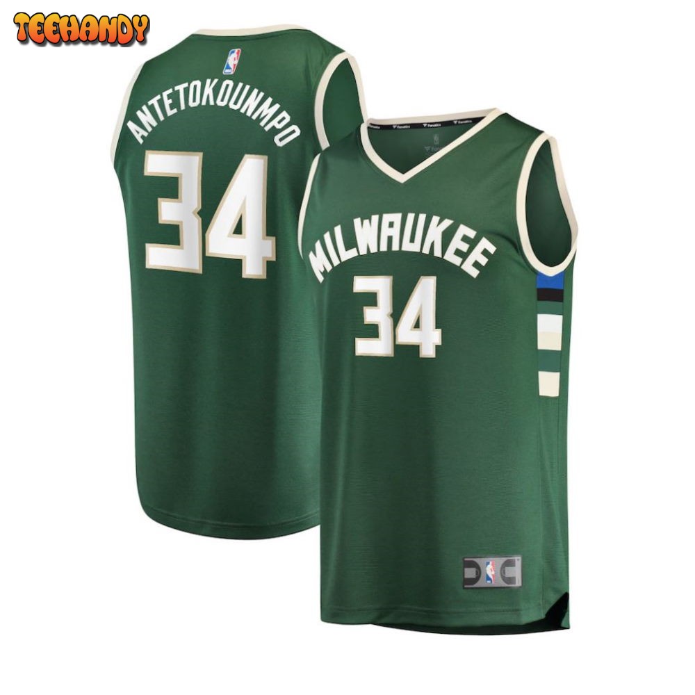 Giannis Antetokounmpo Milwaukee Bucks Fast Break Replica Player Jersey