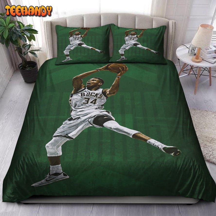 Giannis Antetokounmpo Milwaukee Bucks NBA 12 Bedding Set