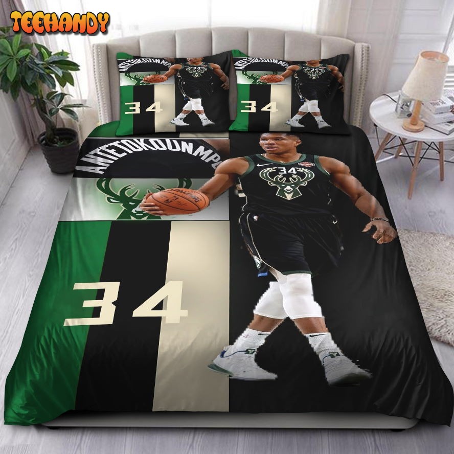 Giannis Antetokounmpo Milwaukee Bucks NBA 13 Bedding Set