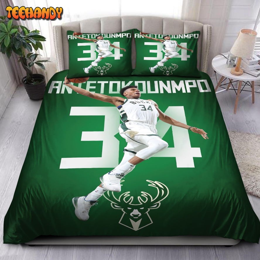 Giannis Antetokounmpo Milwaukee Bucks NBA 15 Bedding Set