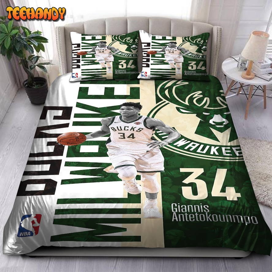 Giannis Antetokounmpo Milwaukee Bucks NBA 16 Bedding Set