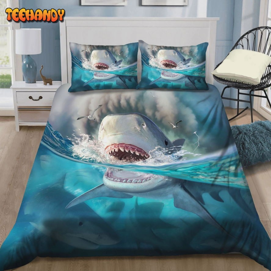 Giant Shark Duvet Cover Bedding Set