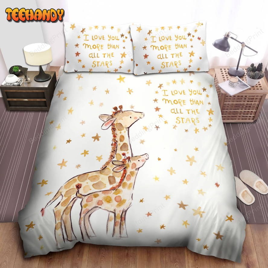 Giraffe All The Stars Duvet Cover Bedding Set