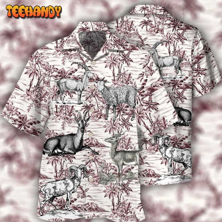 Goat Tropical Style Hawaiian Shirt