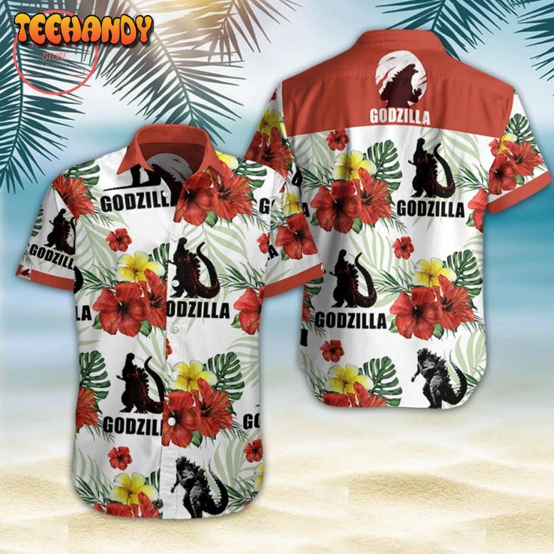 Godzilla Movies Hawaiian Shirt Summer Button Up