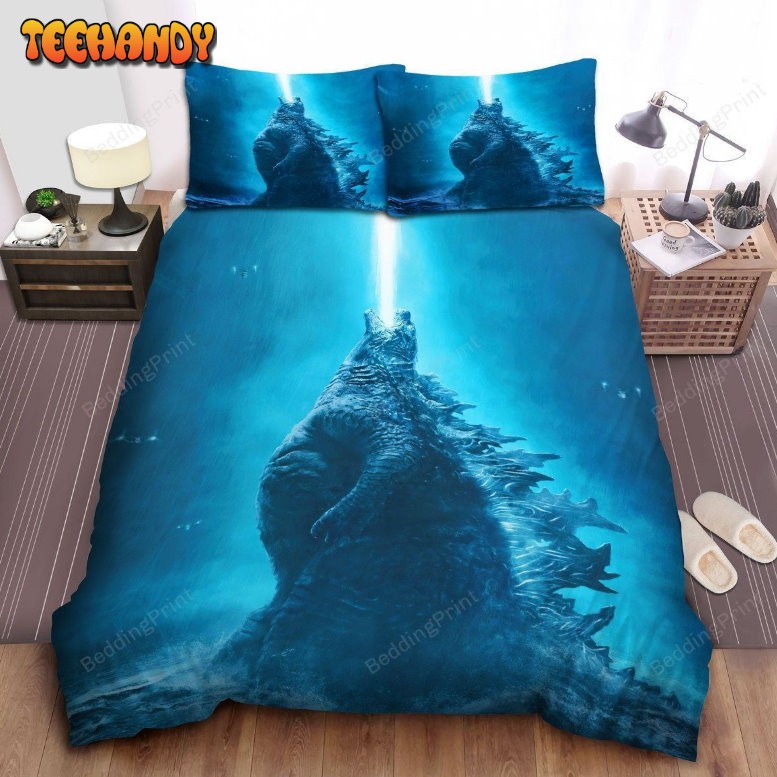 Godzilla Releases Atomic Breath In The Sky Duvet Cover Bedding Set