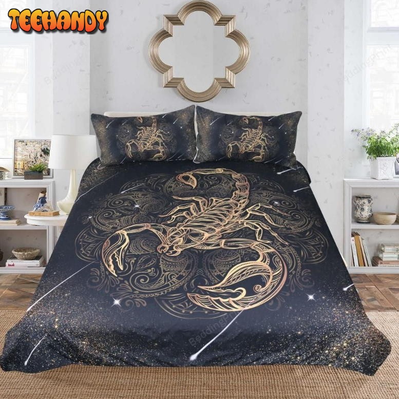 Gold Scorpion Duvet Cover Bedding Sets