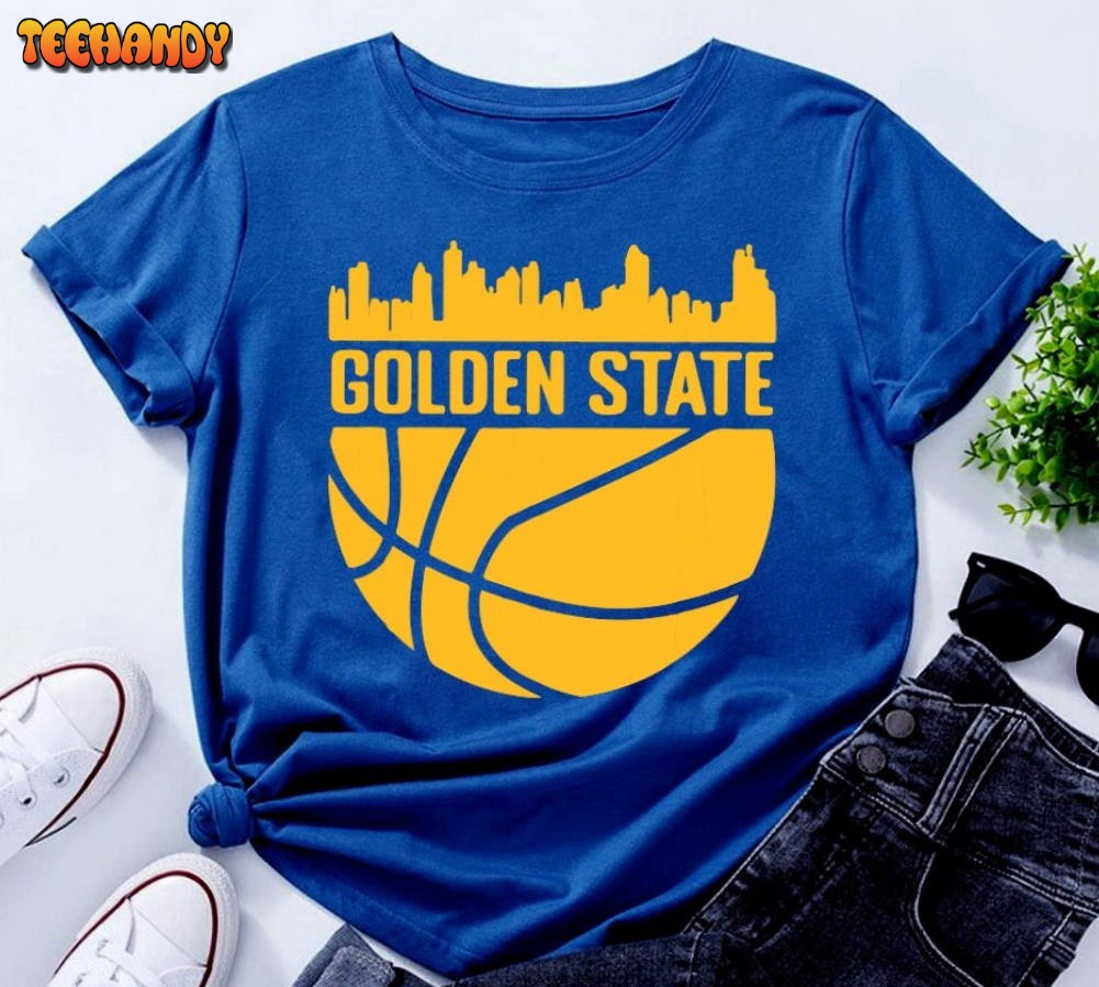 Golden State Basketball City Skyline Shirt, Golden State Team San Francisco Retro Shirt