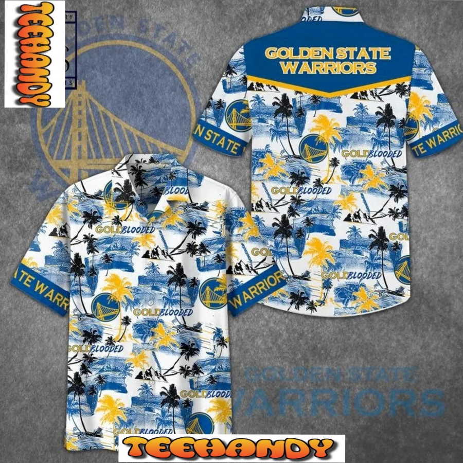 Golden State Warriors 3D Goldblooded Hawaiian Shirt