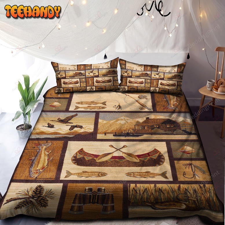 Gone Fishing Rustic Bedding Set