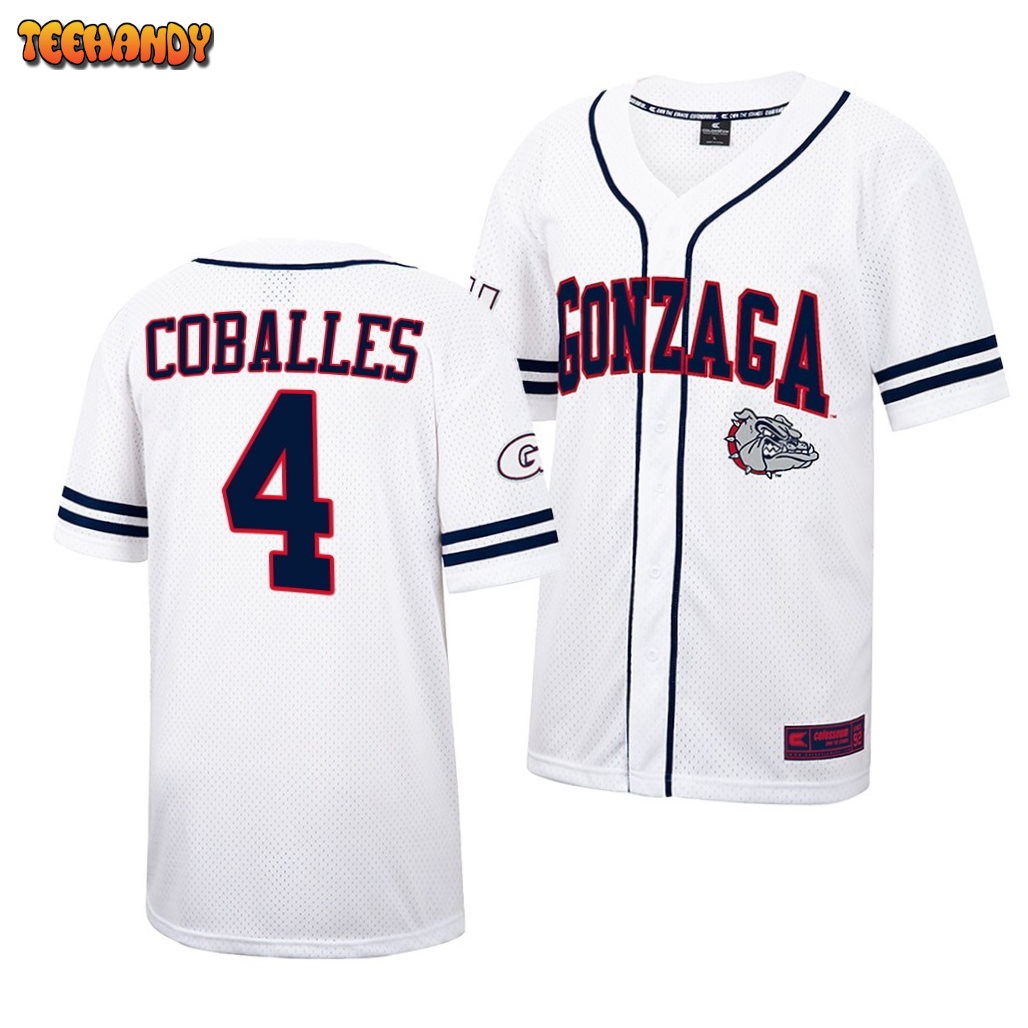 Gonzaga Bulldogs Connor Coballes College Baseball Jersey White