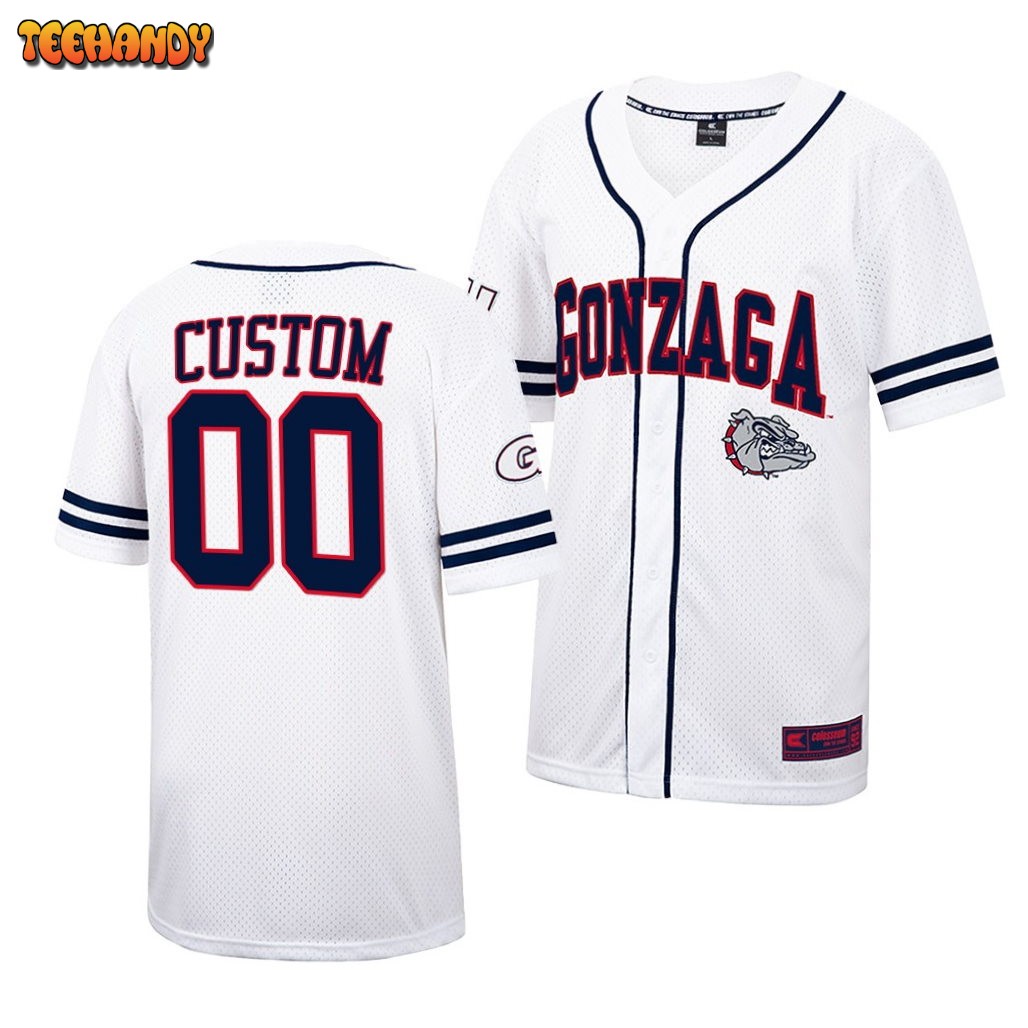 Gonzaga Bulldogs Custom College Baseball Jersey White
