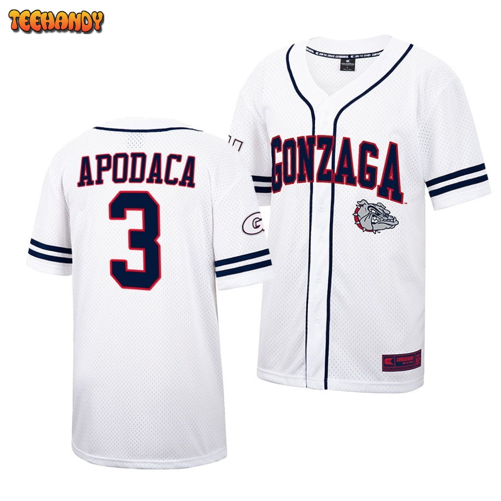 Gonzaga Bulldogs Enzo Apodaca College Baseball Jersey White