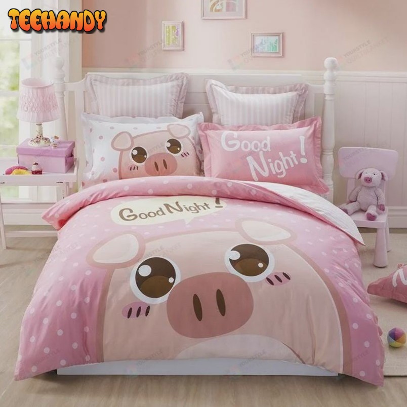 Good Night Cute Pig Bedding Sets