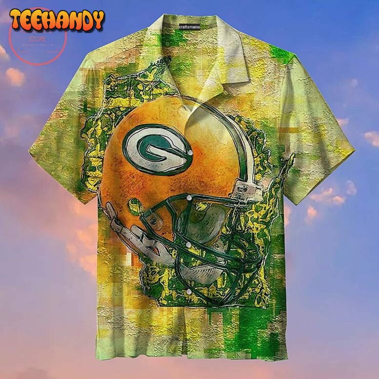 Green Bay Packers Print Graffiti Hawaiian Shirts