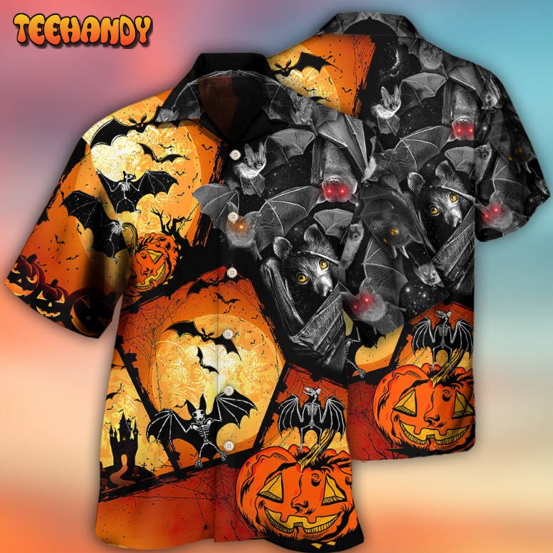 Halloween Bat Pumpkin Scary Hawaiian Shirt