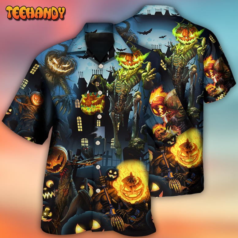 Halloween Pumpkin Scary Sky Night Hawaiian Shirt