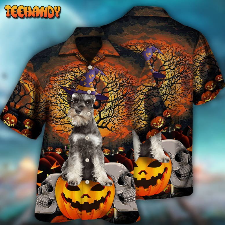 Halloween Schnauzer My Lovely Dog Hawaiian Shirt