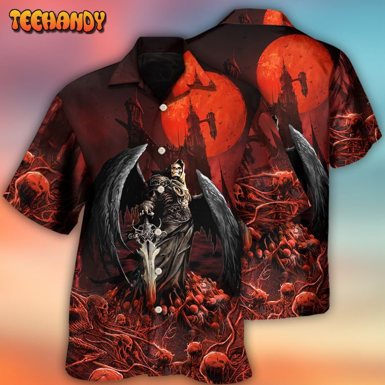 Halloween Skull Dark Blood Night Scary Style Hawaiian Shirt