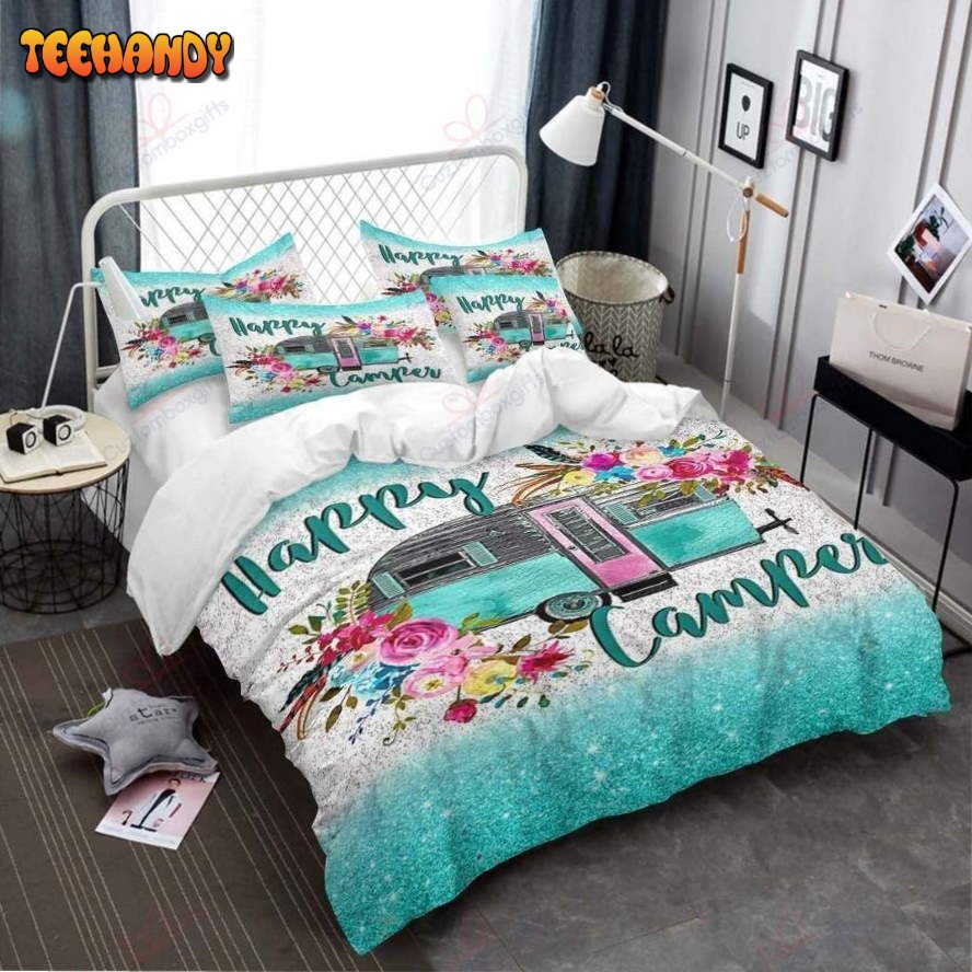 Happy Camper Flowers Bedding Set