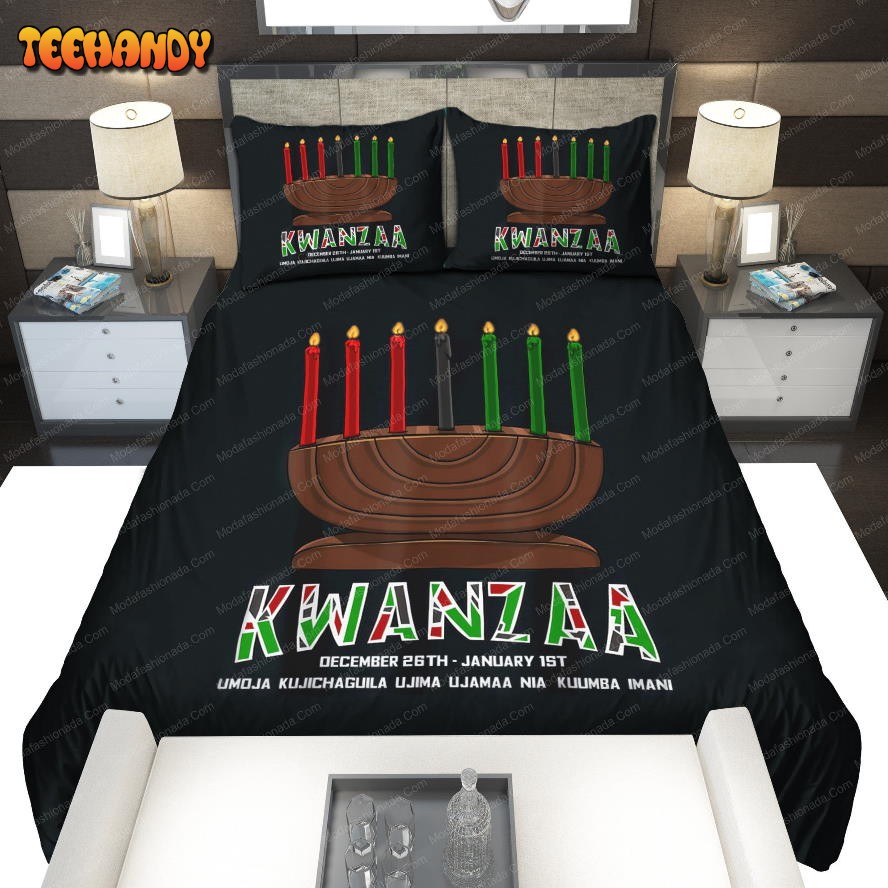 Happy Kwanza Acelebration Of African-American Bedding Set