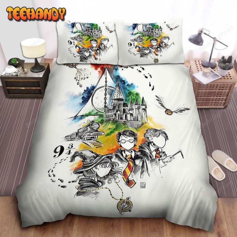 Harry Porter Into The World Of Wizards Art Drawing Bedding Sets