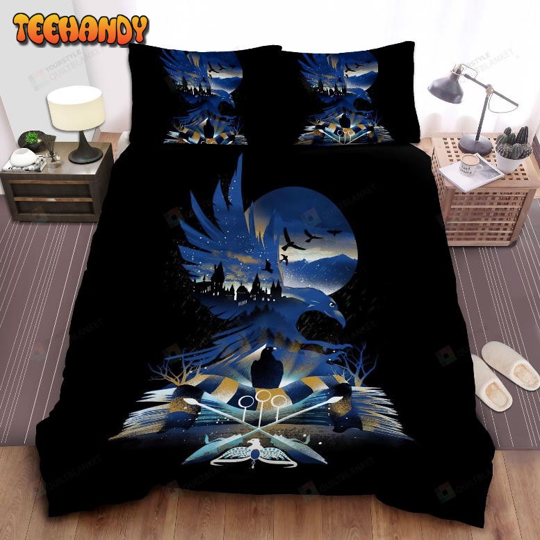 Harry Potter Ravenclaw House In Hogwarts Illustration Bedding Sets