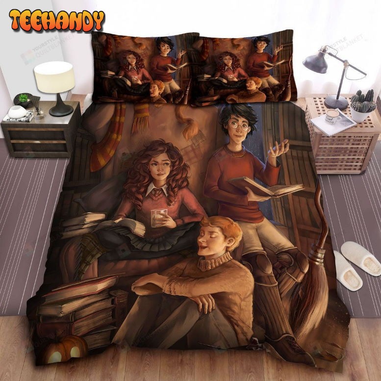 Harry Potter Ron And Hermione In Gryffindor Common Room Bedding Sets