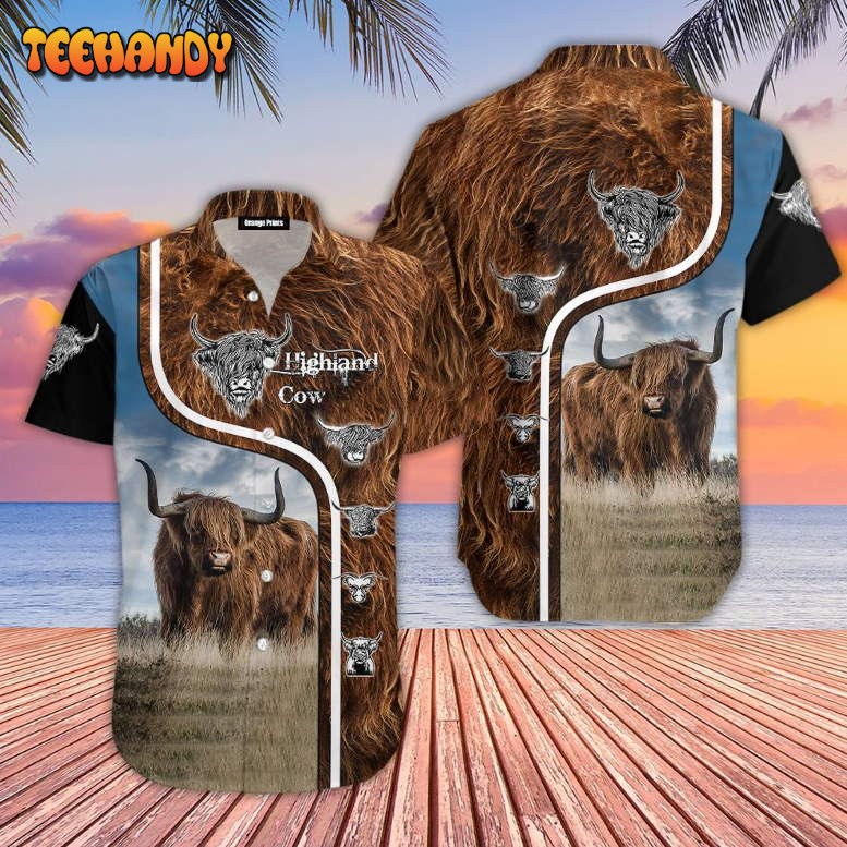 Highland Cattle Cow Hawaiian Shirt