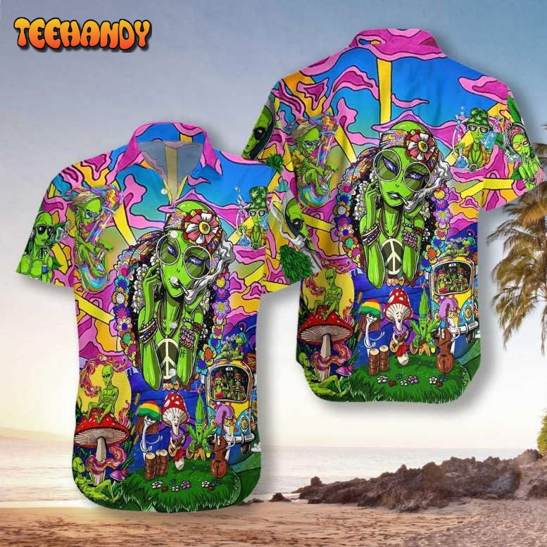 Hippie Alien Hawaiian Shirt