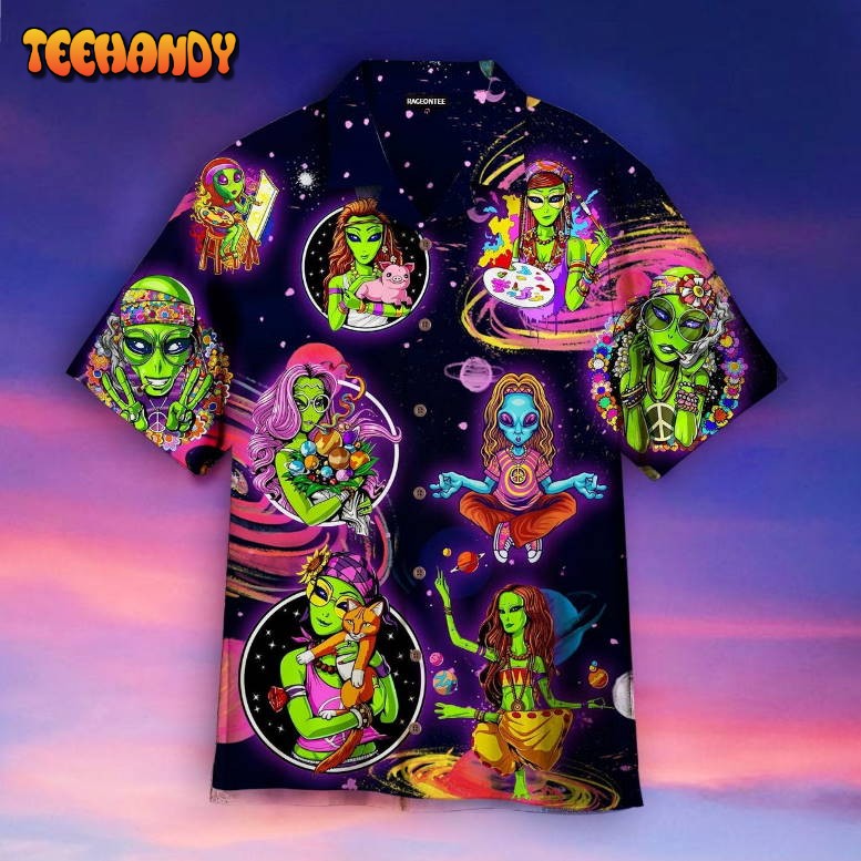 Hippie Alien V2 Hawaiian Shirt