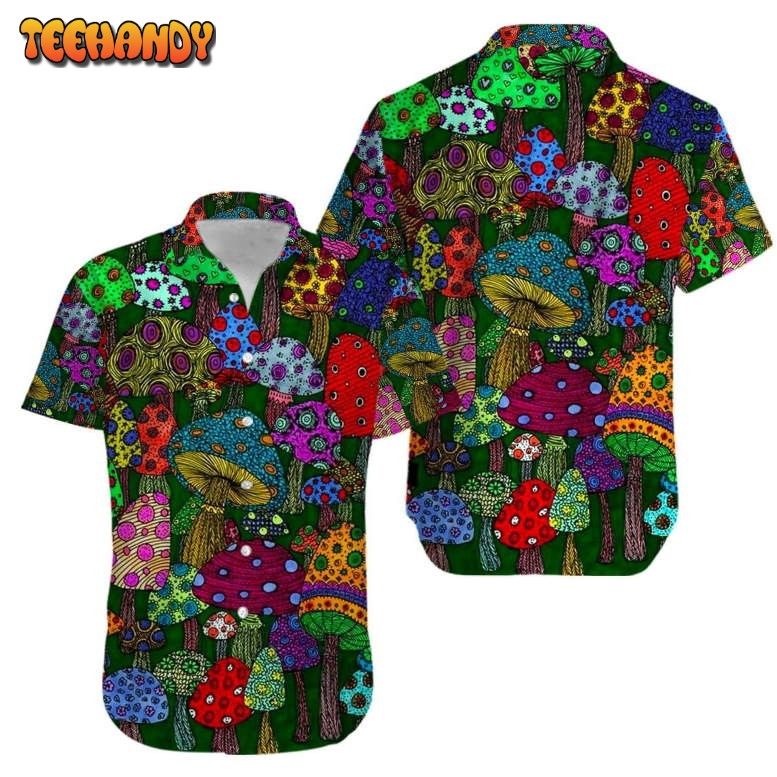 Hippie Vintage Trippy Mushroom Hawaiian Shirt